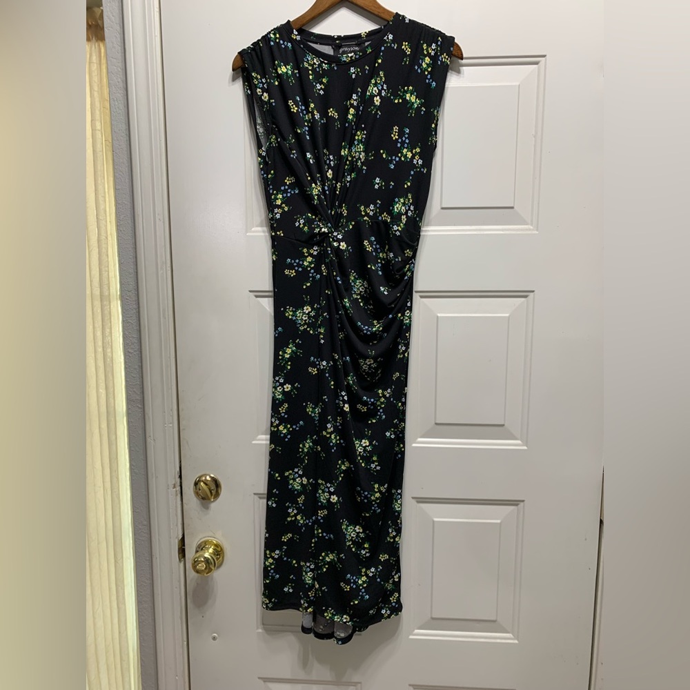 Grayson, XS, dark blue with flowers